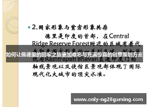 如何让佩德里的回家之旅更加难忘与充满惊喜的创意策划方案