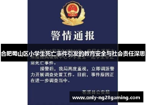 合肥蜀山区小学生死亡事件引发的教育安全与社会责任深思